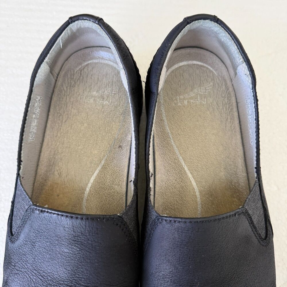 Dansko Loafers Womens 41 /10.5- 11 Black Linley Burnished Calf Casual Work - Picture 4 of 12